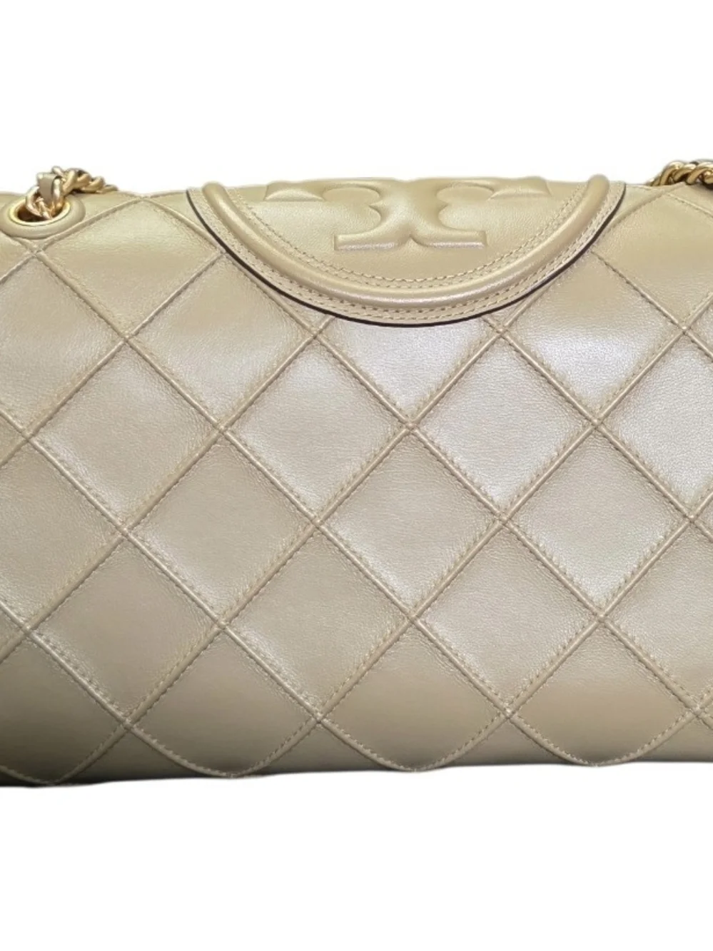 Tory Burch Fleming Convertible Shoulder Bag–Quilted Leather + Suede Sides